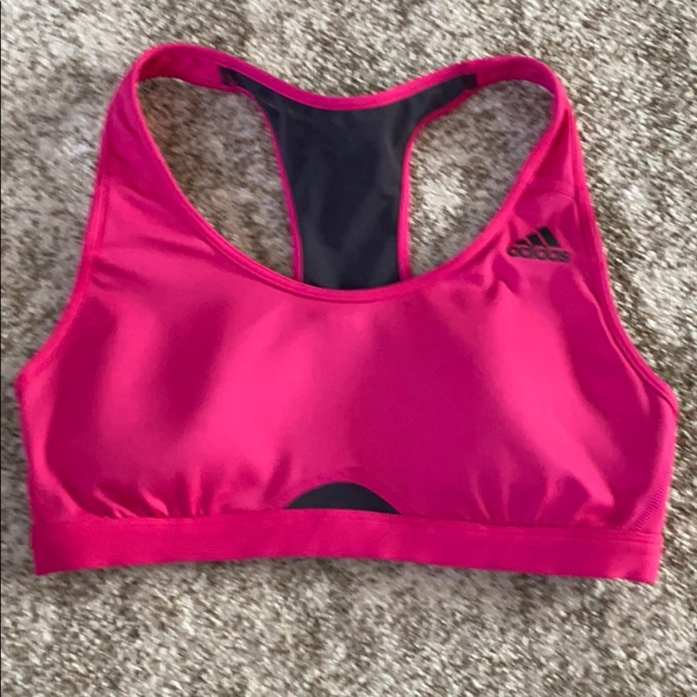 adidas Women’s Hot Pink Racerback Sports Bra